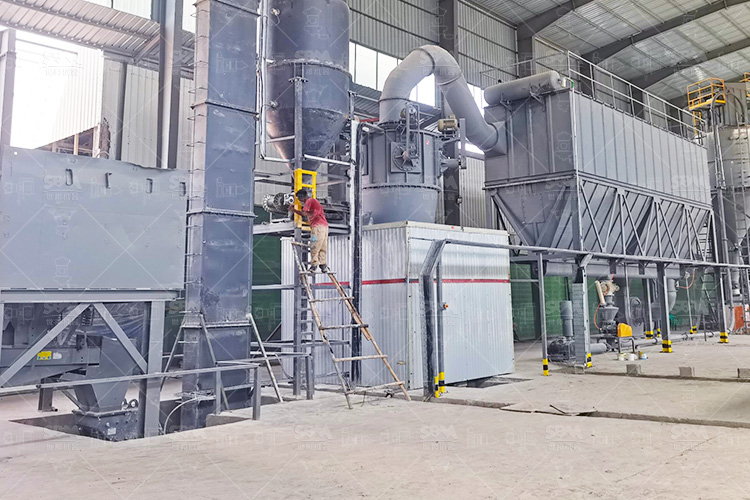 Kapasitas produksi tahunan 50.000 ton Linier Penggilingan Kerangka Kalsium Berat di Ethiopia